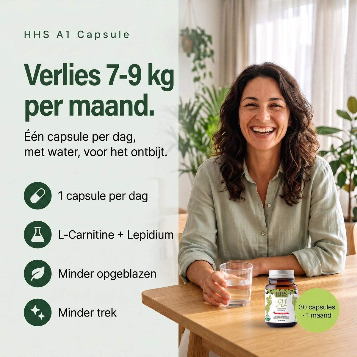 HHS A1 Capsule: Verlies 7 tot 9 kg in een maand.