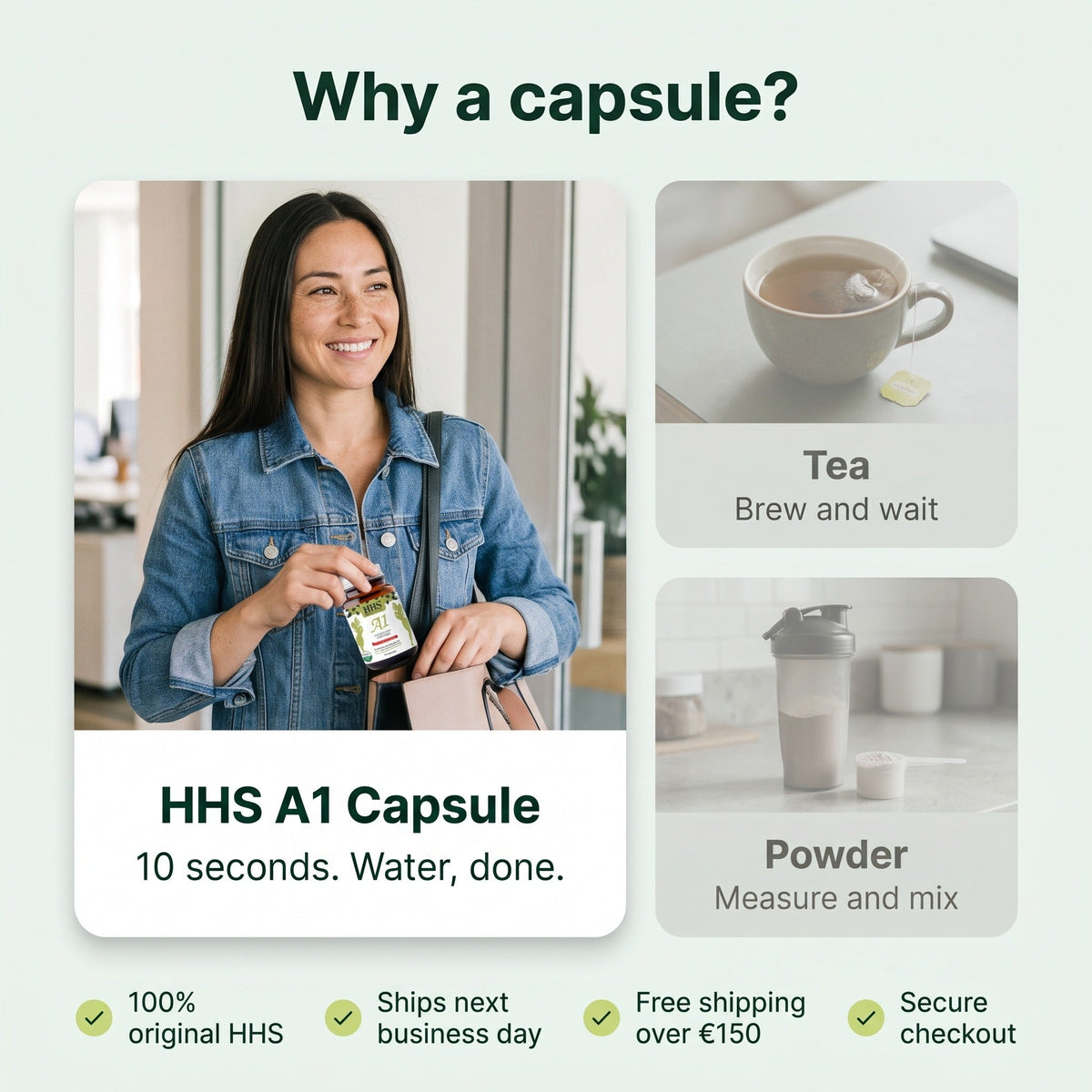 HHS A1 Gélule : pourquoi une gélule ?
