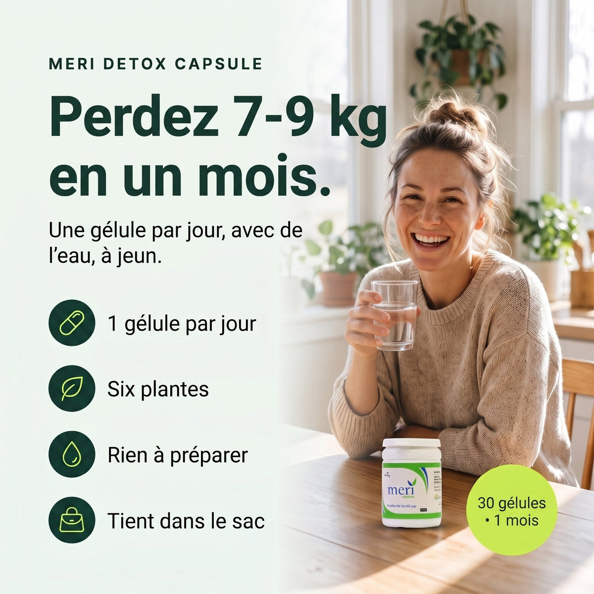 Meri Detox Gélule : perdez 7-9 kg en un mois.